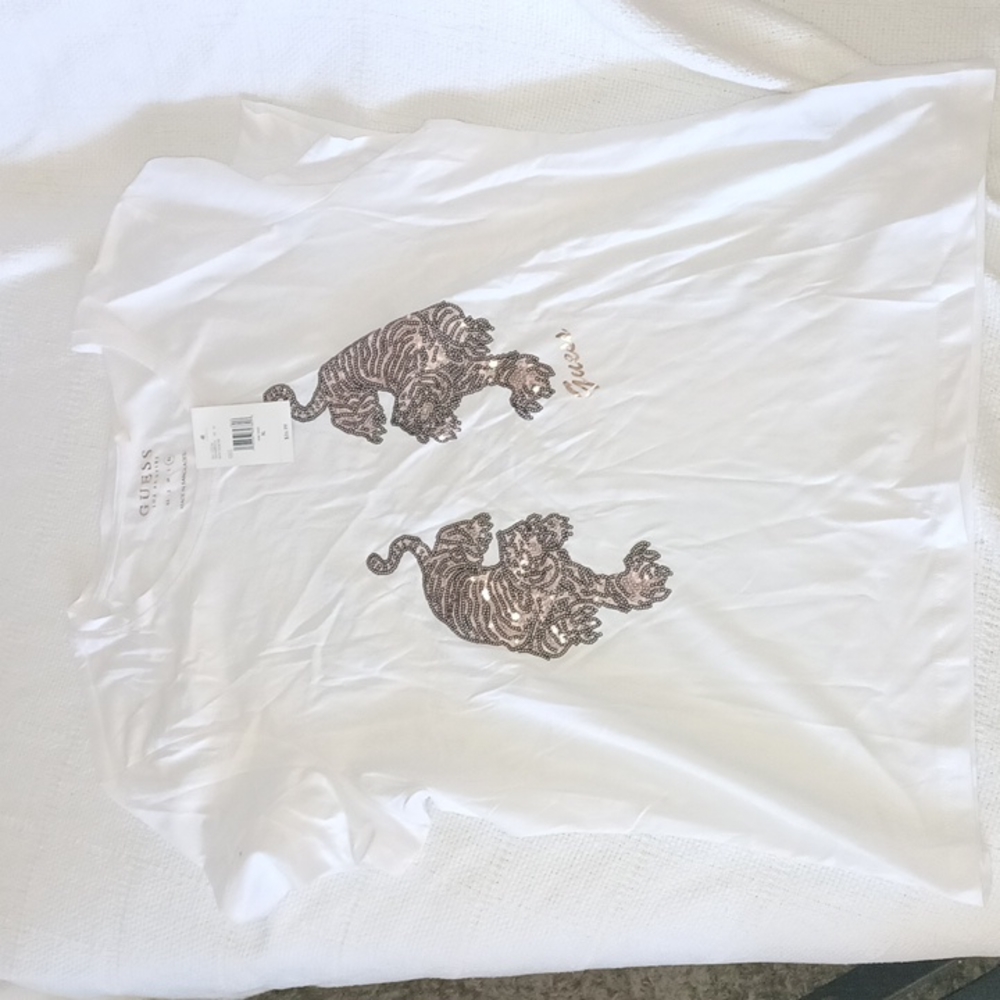 White Guess Baby Tee
